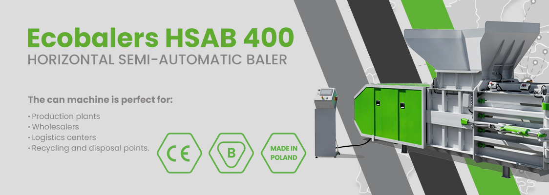 HSAB-400 horizontal semi-automatic baler